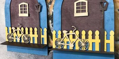 Ключница с велосипедом