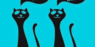 Наклейка на холодильник "Кот"