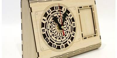 Часы box clock с рамкой для фото
