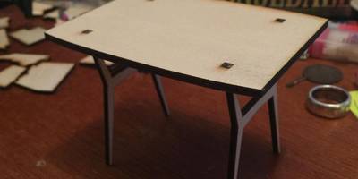 Кукольная мебель - столик из фанеры