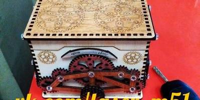 Шкатулка стимпанк с отсеками