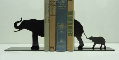 Стопоры для книг семья слонов