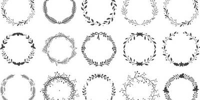 Цветочные венки для гравировки