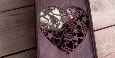 Шкатулка с сердецем для ниток