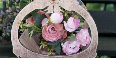 8 марта корзинка для цветов 4мм