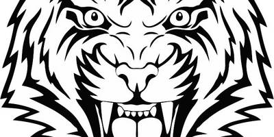 Тигр с открытой пастью