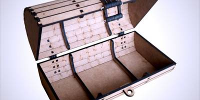 Шкатулка сборная модель шкатулки-бочки