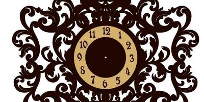 Часы с узором и короной