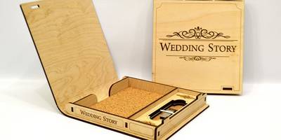 Шкатулка wooden box wedding curve