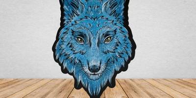 Макет для лазерной резки пазл Волк
