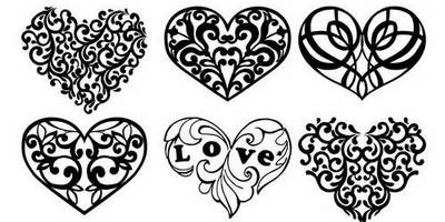 8 марта декоративные сердца с узорами