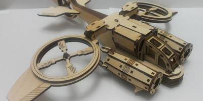 Spaceship helicopter toy template cdr