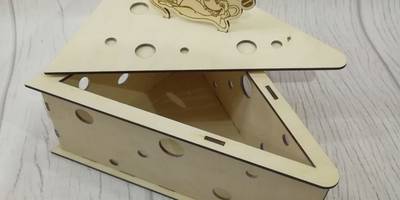Шкатулка cheese shape wooden box