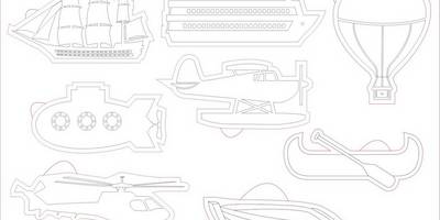 Вкладыши для детей - транспорт