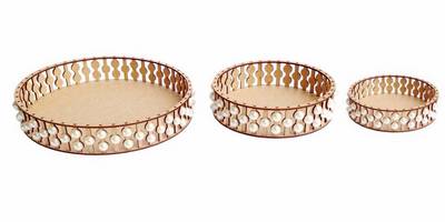 Шкатулка круглая с бусинами