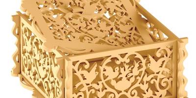 Шкатулка с узором птичек