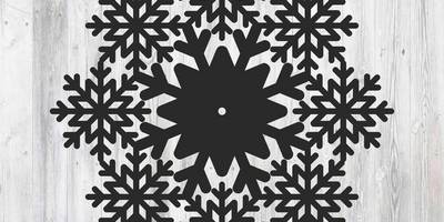 Часы заготовка цифрблата в виде снежинки