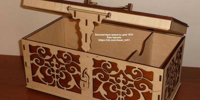 Шкатулка сундук резной