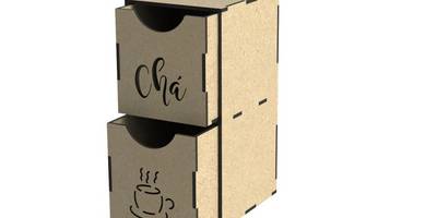 Ящик для чая из 2 отсеков