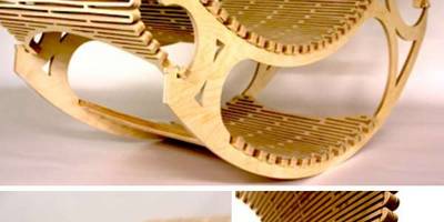 Кресло качалка из гибкой фанеры