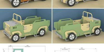 Детская кровать машинка