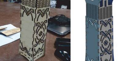 Коробка для бутылки узорная 2