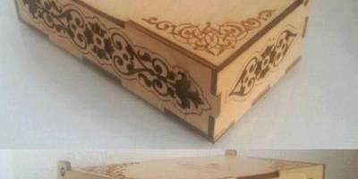 Шкатулка love с гравировкой орнаментом