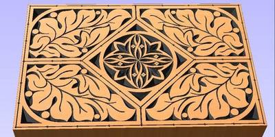 Шкатулка орнаментом листьями