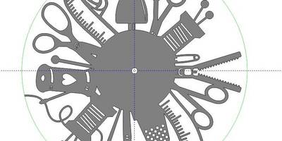 Часы швея силуэты