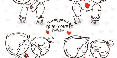 Иллюстрация влюбленная парочка