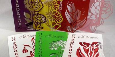 8 марта открытки из бумаги