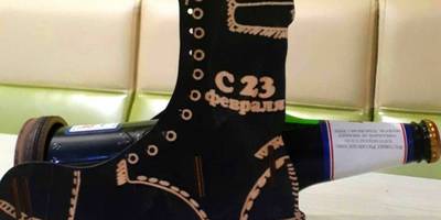 Подставка под пиво на 23 февраля