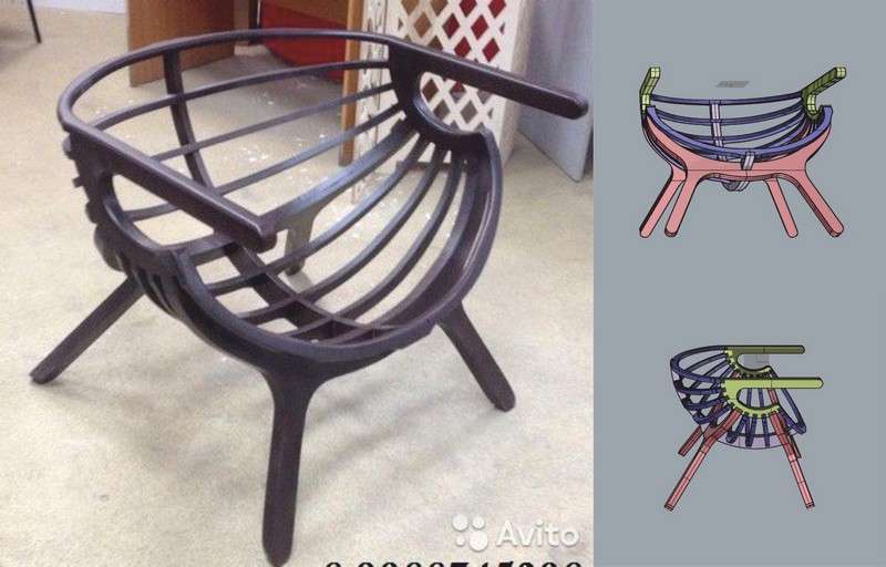 Кресло ракушка из фанеры чертежи dxf