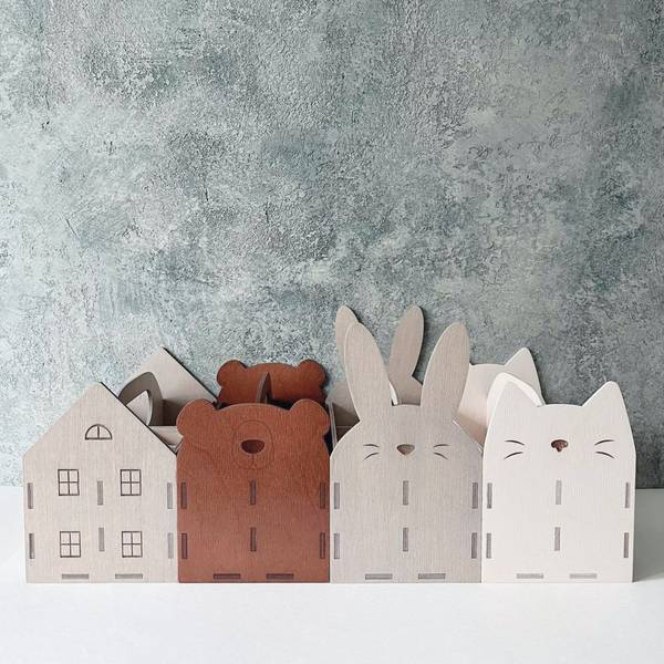 Набор детских органайзеров для канцтоваров, карандашницы (8 дизайнов)