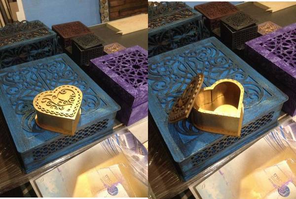Шкатулка heart shaped stash box