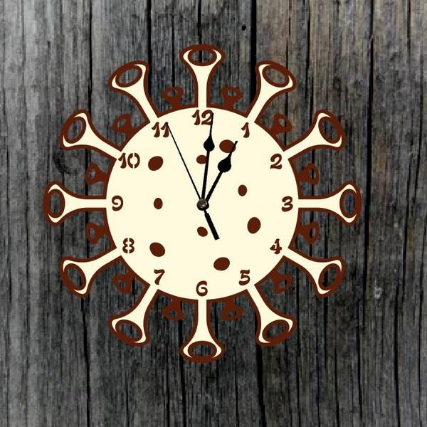 Часы настенные коронавирус covid-19