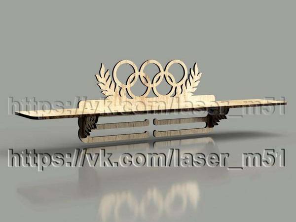 Векторный макет Медальницы с олимпийскими кольцами 67