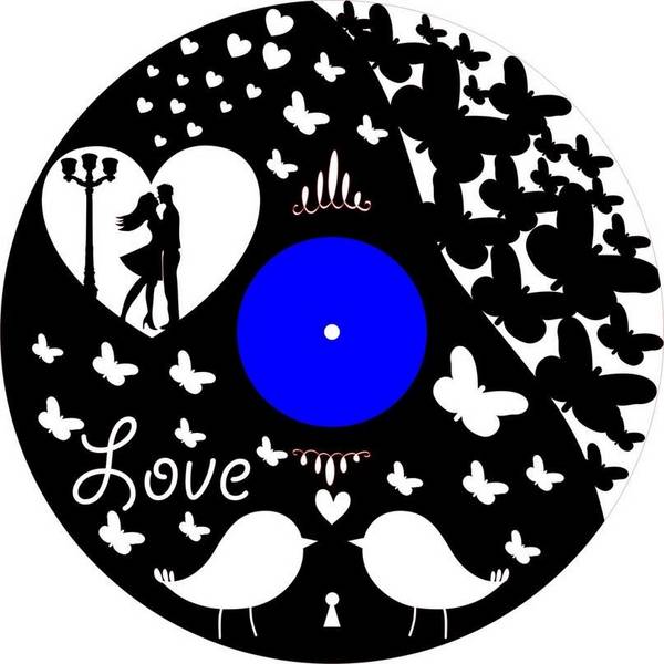 Часы романтические love бабочки