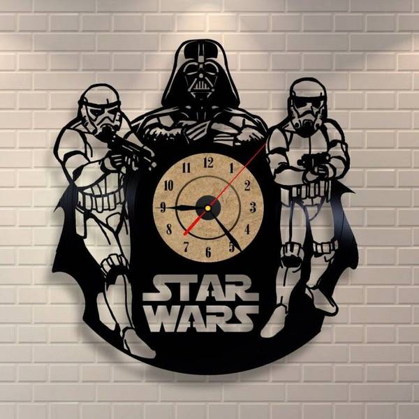 Star wars darth vader wall clock and storm troopers cdr