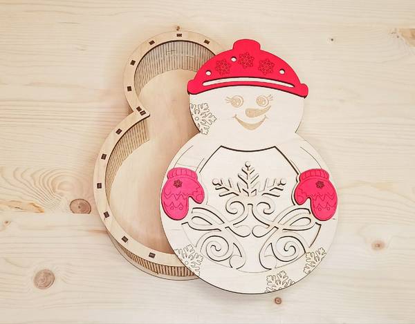 Шкатулка snowman candy box christmas gift box
