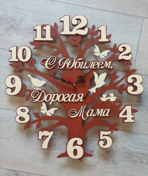 Часы дерево и птички