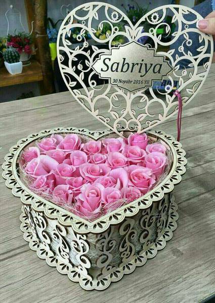 Шкатулка heart flower box