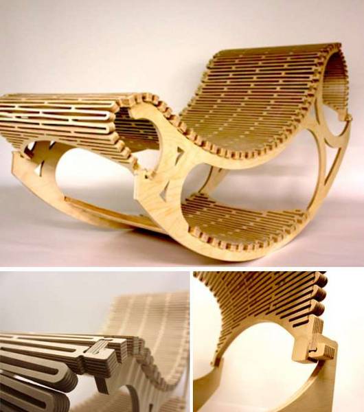 Кресло качалка из гибкой фанеры