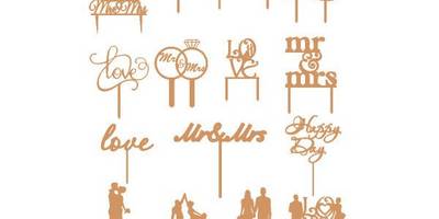 Топперы свадебные