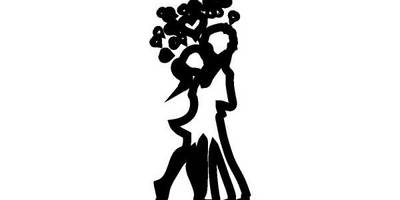 Топпер силуэт мальчик и девочка