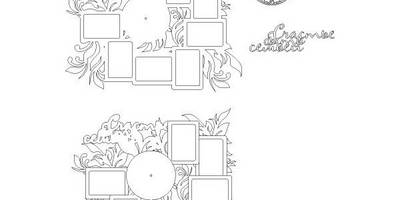 Часы фоторамка счастье быть семьей 740х590