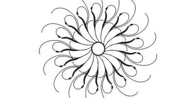 Орнамент цветы 416