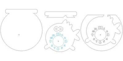 Часы рыбка в аквариуме