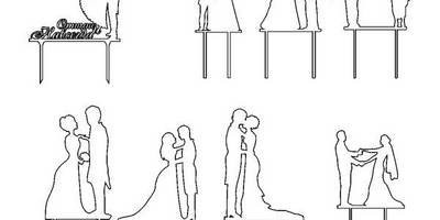 Набор топперов жених и невеста