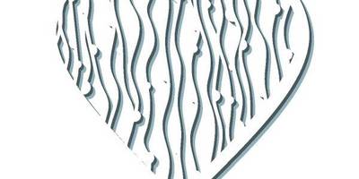 Сердце с узором лоза